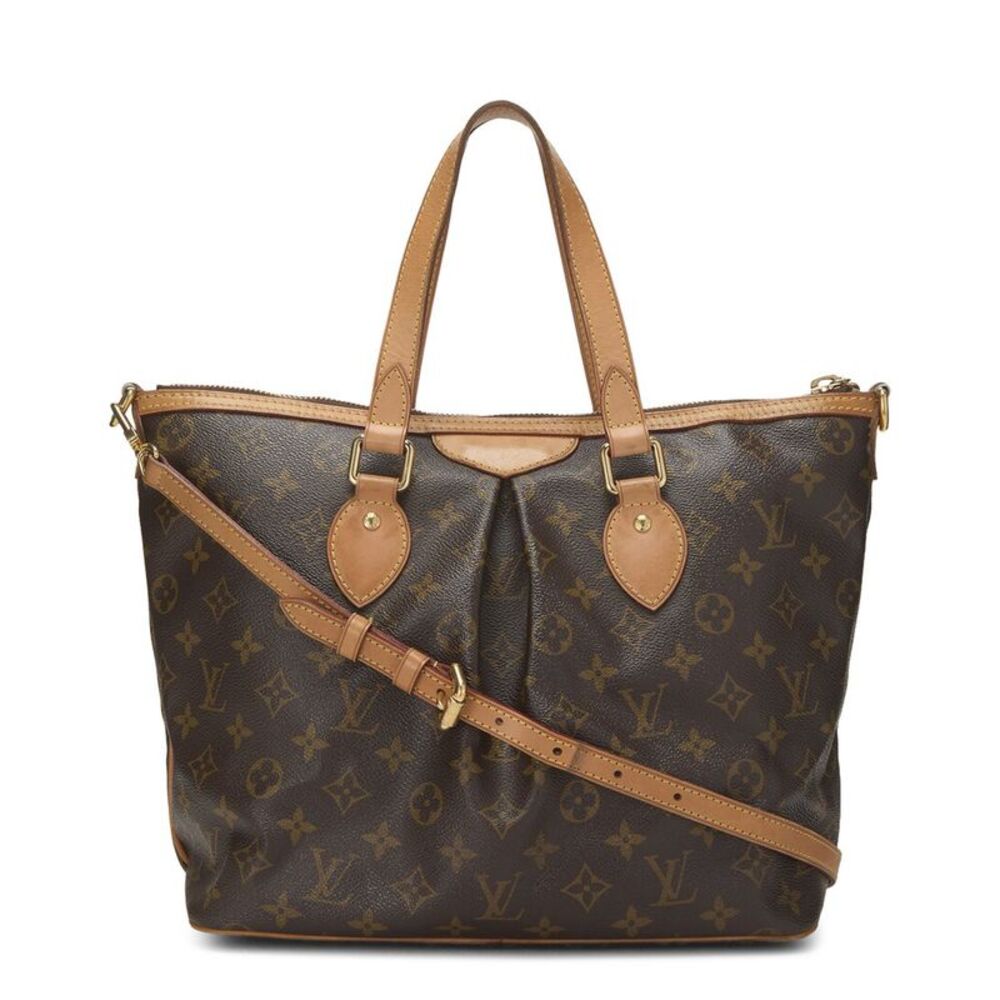 Louis Vuitton Brown Monogram Coated Canvas Palermo Pm (Authentic Pre-Loved)